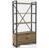 Стеллаж Hype Mebel Стандарт Люкс 50x200 (черный/дуб галифакс олово)