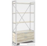 Стеллаж Hype Mebel Стандарт Люкс 80x170 (белый/древесина белая)