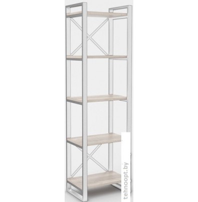 Стеллаж Hype Mebel Стандарт 80x200 (белый/древесина белая)