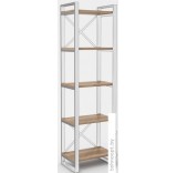 Стеллаж Hype Mebel Стандарт 80x200 (белый/дуб галифакс натуральный)