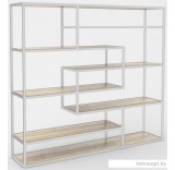Стеллаж Hype Mebel Зиг-Заг 170x150 (белый/древесина белая)