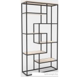 Стеллаж Hype Mebel Зиг-Заг-2 100x170 (черный/древесина белая)