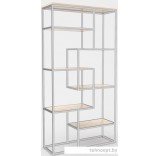 Стеллаж Hype Mebel Зиг-Заг-2 120x200 (белый/древесина белая)
