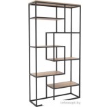 Стеллаж Hype Mebel Зиг-Заг-2 120x200 (черный/дуб галифакс натуральный)