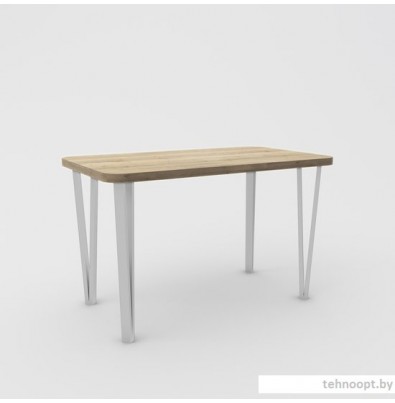 Кухонный стол Hype Mebel Польский 125x75 (белый/дуб галифакс натуральный)