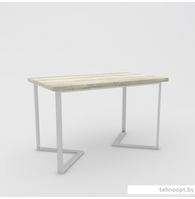 Кухонный стол Hype Mebel Дельта 125x75 (белый/древесина белая)