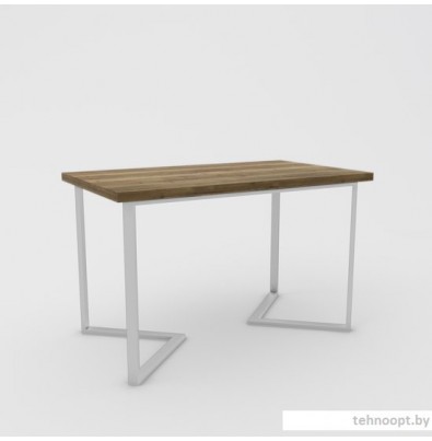 Кухонный стол Hype Mebel Дельта раздвижной 125x75 (белый/дуб галифакс олово)