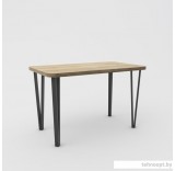 Кухонный стол Hype Mebel Польский 110x70 (черный/дуб галифакс натуральный)