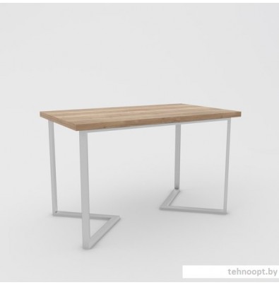 Кухонный стол Hype Mebel Дельта 110x70 (белый/дуб галифакс натуральный)