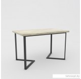 Кухонный стол Hype Mebel Дельта 110x70 (черный/древесина белая)