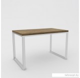 Кухонный стол Hype Mebel Чикаго 110x70 (белый/дуб галифакс олово)