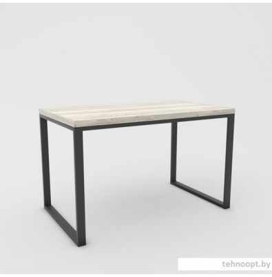 Кухонный стол Hype Mebel Чикаго раздвижной 110x70 (черный/древесина белая)
