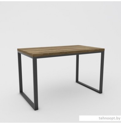 Кухонный стол Hype Mebel Чикаго раздвижной 110x70 (черный/дуб галифакс олово)
