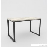 Кухонный стол Hype Mebel Чикаго раздвижной 125x75 (черный/древесина белая)