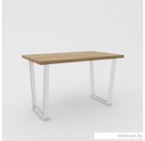 Кухонный стол Hype Mebel Трапеция 110x70 (белый/дуб галифакс олово)