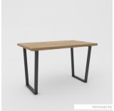 Кухонный стол Hype Mebel Трапеция 125x75 (черный/дуб галифакс олово)