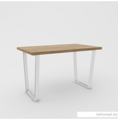 Кухонный стол Hype Mebel Трапеция раздвижной 110x70 (белый/дуб галифакс олово)