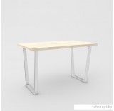 Кухонный стол Hype Mebel Трапеция раздвижной 125x75 (белый/древесина белая)