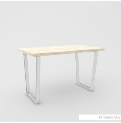 Кухонный стол Hype Mebel Трапеция раздвижной 125x75 (белый/древесина белая)