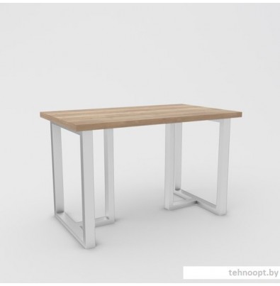 Кухонный стол Hype Mebel Триног 110x70 (белый/дуб галифакс натуральный)