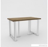 Кухонный стол Hype Mebel Триног 125x75 (белый/дуб галифакс олово)
