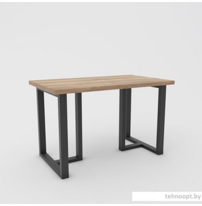 Кухонный стол Hype Mebel Триног 125x75 (черный/дуб галифакс натуральный)