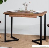 Кухонный стол Millwood Лофт Лондон Л 100-140x60x76 (дуб табачный Craft/металл черный)