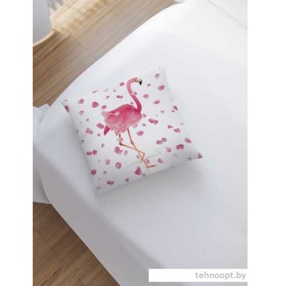 Чехол на подушку JoyArty Лепестки над фламинго sl_7421