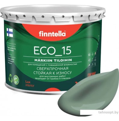 Краска Finntella Eco 15 Naamiointi F-10-1-3-FL041 2.7 л (зеленый хаки)