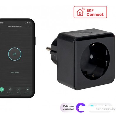Умная розетка EKF Сonnect PRO Wi-Fi (черный)