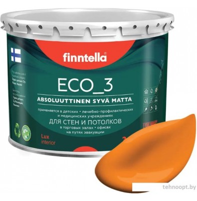 Краска Finntella Eco 3 Wash and Clean Sahrami F-08-1-3-FL128 2.7 л (шафрановый)