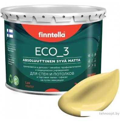 Краска Finntella Eco 3 Wash and Clean Maissi F-08-1-1-LG148 0.9 л (св.-желтый)