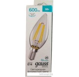 Светодиодная лампочка Gauss Basic Filament Свеча 5W 600lm 4000K E14 50312252