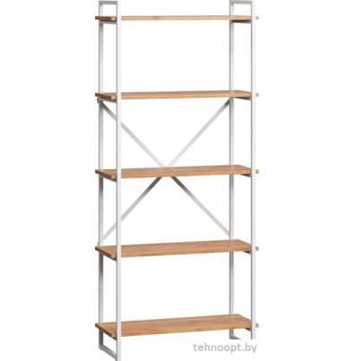 Стеллаж LoftyHome Мальборк 80 1556403 (дуб с белым основанием)