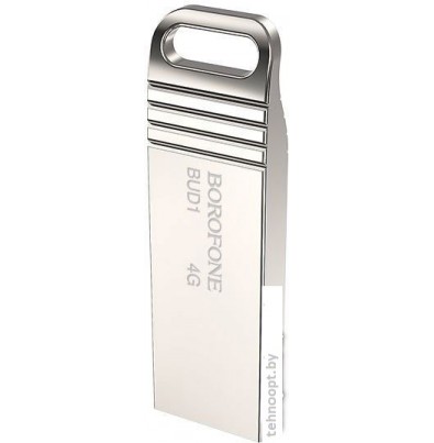 USB Flash Borofone BUD1 4GB (серебристый)