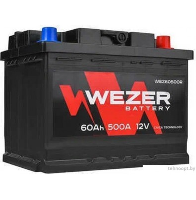 Автомобильный аккумулятор Wezer WEZ60500R (60 А·ч)