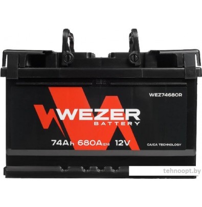 Автомобильный аккумулятор Wezer WEZ74680R (74 А·ч)