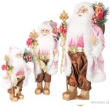 Статуэтка Maxitoys Дед Мороз в розовой шубке с подарками и посохом MT-21850-30