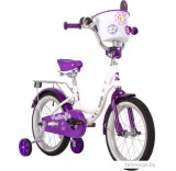 Детский велосипед Novatrack Butterfly 16 2023 167BUTTERFLY.WVL23 (белый/фиолетовый)
