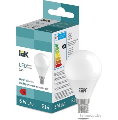 Светодиодная лампочка IEK LED Globe G45 400lm 4000K E14