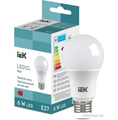 Светодиодная лампочка IEK LED Bulb A60 510lm 4000K E27