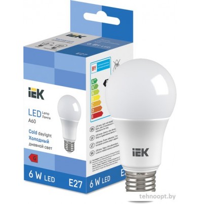 Светодиодная лампочка IEK LED Bulb A60 510lm 6500K E27