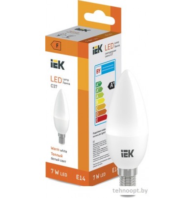 Светодиодная лампочка IEK LED Candle C37 600lm 3000K E14