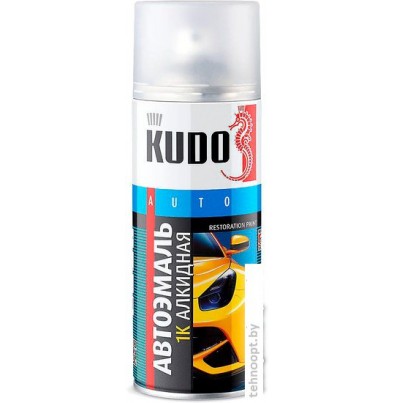 Автомобильная краска Kudo 1K эмаль автомобильная ремонтная алкидная KU-4007 (520 мл, Белая 201)