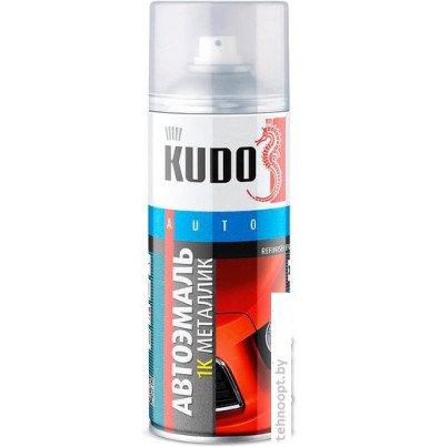 Автомобильная краска Kudo 1K эмаль автомобильная ремонтная металлик KU-41690 (520 мл, Снежная королева 690)