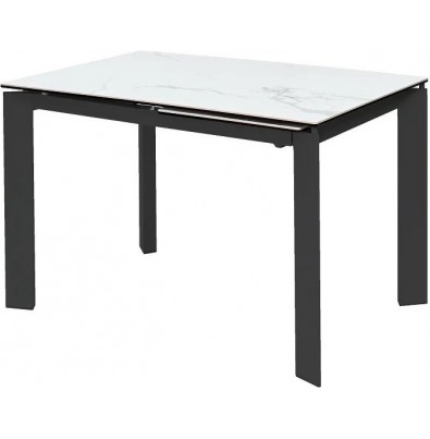 Кухонный стол M-City Corner 120 High Gloss 614М04878 (Statuario керамика/черный)