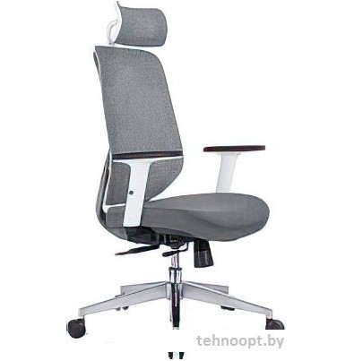 Кресло Norden Имидж Gray 2 YS-0817H(FY+FY)W (белый пластик/серая ткань)