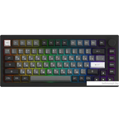 Клавиатура Akko 5075B Plus Black & Sliver (Akko Cream Yellow V3)