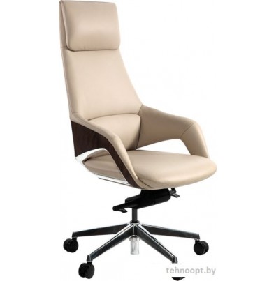 Кресло Norden Шопен FK 0005-A Beige Leather (кожа бежевая/алюминий)