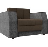 Кресло-кровать Лига диванов Атлантида 113879 (рогожка, коричневый/серый)